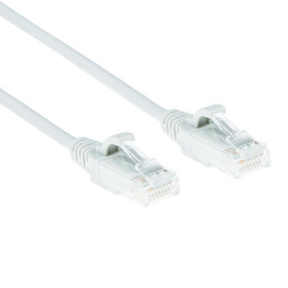 ACT ACT Witte 1,5 meter LSZH U/UTP CAT6 datacenter slimline patchkabel snagless met RJ45 connectoren
