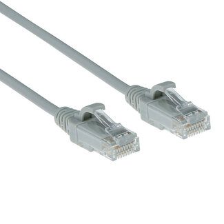 ACT ACT Grijze 1 meter LSZH U/UTP CAT6 datacenter slimline patchkabel snagless met RJ45 connectoren
