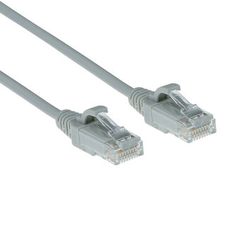 ACT ACT Grijze 0,15 meter LSZH U/UTP CAT6 datacenter slimline patchkabel snagless met RJ45 connectoren