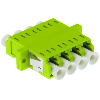 ACT ACT Fiber optic LC-LC quad adapter multimode OM5 flange