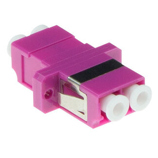 ACT ACT Fiber optic LC duplex adapter multimode OM4
