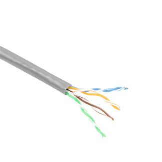 ACT ACT CAT6 U/UTP PVC soepel patch grijs 100 m