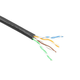 ACT ACT CAT6 U/UTP PVC soepel patch zwart 100 m