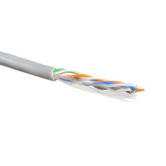ACT ACT CAT5E U/UTP PVC massief grijs 100 m