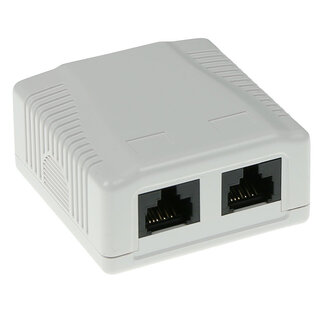 ACT ACT Modulair opbouwdoos unshielded 2-voudig CAT6