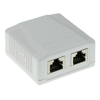 ACT ACT Modulair opbouwdoos shielded 2-voudig CAT6