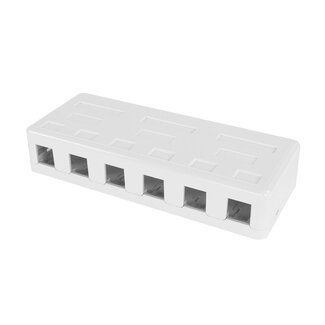 ACT ACT Unloaded Surface keystone mount box voor 6 keystone jacks
