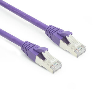 ACT ACT Paarse 25 meter SFTP CAT6A patchkabel snagless met RJ45 connectoren