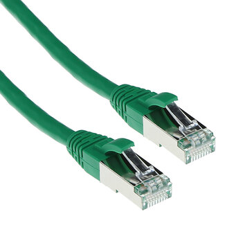 ACT ACT Groene 10 meter LSZH SFTP CAT6A patchkabel snagless met RJ45 connectoren