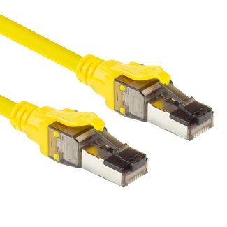 ACT ACT Gele 5 meter SFTP CAT8 patchkabel snagless met RJ45 connectoren