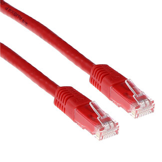 ACT ACT Rode 0,5 meter U/UTP CAT6A patchkabels met RJ45 connectoren