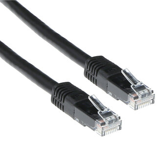 ACT ACT Zwarte 5 meter U/UTP CAT6A patchkabels met RJ45 connectoren