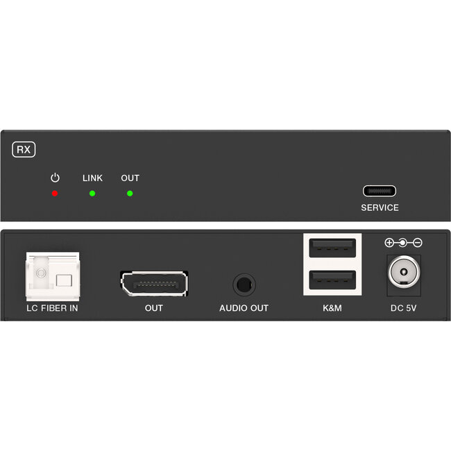 InLine® KVM Extender, DP 4K/60Hz, Fiber Singlemode, 10km, Set