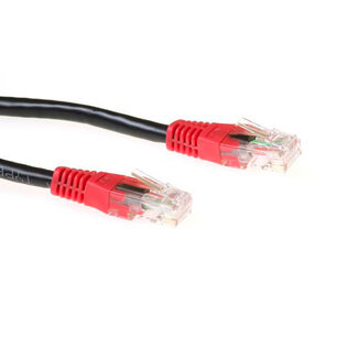 ACT ACT Zwarte 3 meter U/UTP CAT6 patchkabel cross met RJ45 connectoren