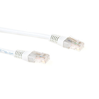 ACT ACT Witte 1,0 meter LSZH U/UTP CAT6 patchkabel met RJ45 connectoren