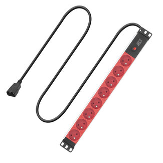 ACT ACT Stekkerdoos PDU 19" C14 IEC60320 8-voudig type E, 3m H05VV-F 3G1.0