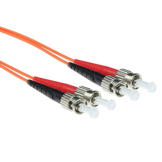 ACT ACT 30 meter LSZH Multimode 50/125 OM2 glasvezel patchkabel duplex met ST connectoren