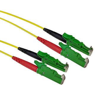 ACT ACT 2 meter LSZH Singlemode 9/125 OS2  glasvezel patchkabel duplex met E2000/APC en E2000/APC connectoren