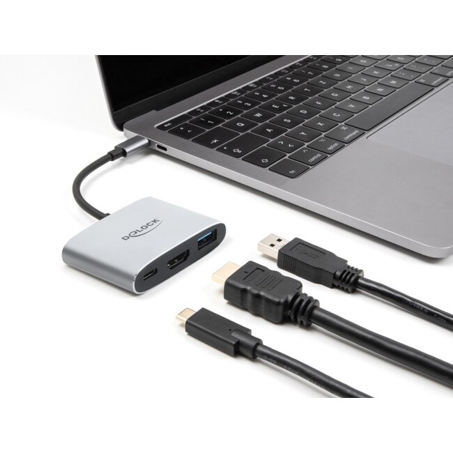 Delock USB Type-C™ Adapter to HDMI 4K 60 Hz with USB Type-A and USB Type-C™ PD 3.1 140 W