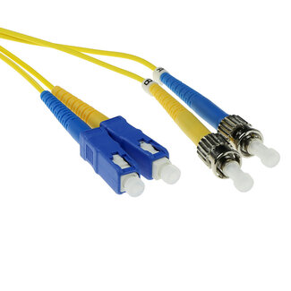 ACT ACT 3 meter LSZH Singlemode 9/125 OS2  glasvezel patchkabel duplex met SC en ST connectoren