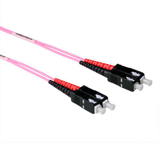 ACT ACT 10 meter LSZH Multimode 50/125 OM4 glasvezel patchkabel duplex met SC connectoren