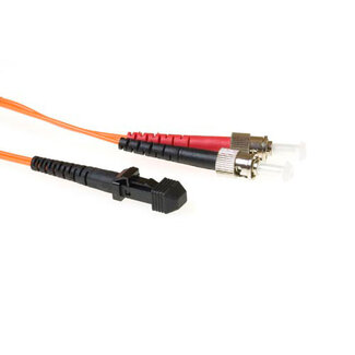 ACT ACT 2 meter LSZH Multimode 62.5/125 OM1 glasvezel patchkabel duplex met MTRJ en ST connectoren