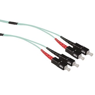 ACT ACT 10 meter Multimode 50/125 OM3 duplex ruggedized fiber kabel met SC connectoren