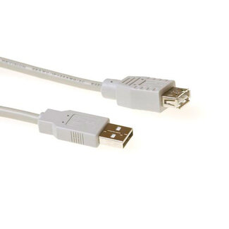 ACT ACT USB 2.0 A male - USB A female ivoor  0,50 m