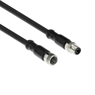 ACT ACT Industrial 3,00 meter Sensor kabel M8A 4-polig male naar M8A 4-polig female, Ultraflex Xtreme TPE kabel, afgeschermd