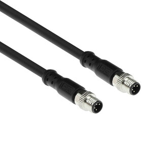 ACT ACT Industrial 3,00 meter Sensor kabel M8A 4-polig male naar M8A 4-polig male, Ultraflex Xtreme TPE kabel, afgeschermd