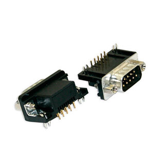 Intronics OEM 15 polige D-sub male PCB connector