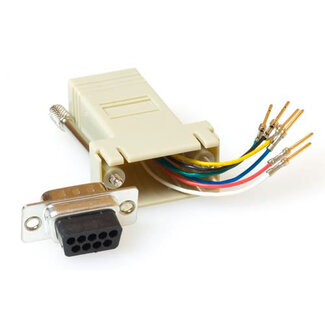 ACT ACT Mountable Heavy Duty Adapter RJ-45 female naar 09 polig D-Sub female