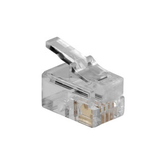 ACT ACT RJ10 (4P/4C) modulaire connector voor platte kabel
