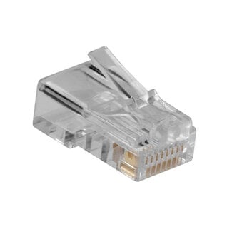 ACT ACT RJ45 (8P/8C) modulaire connector voor ronde kabel met soepele aders