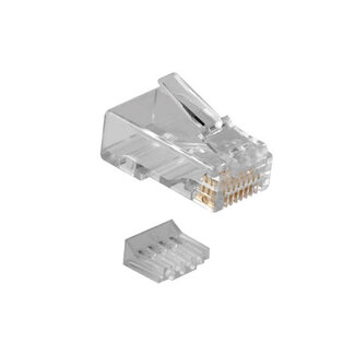 ACT ACT RJ45 (8P/8C) CAT5E modulaire connector voor ronde kabel met massieve of soepele aders