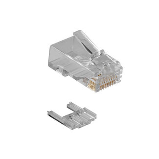 ACT ACT RJ45 (8P/8C) CAT6 modulaire connector voor ronde kabel met massieve of soepele aders