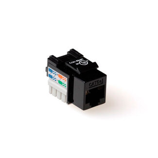 ACT ACT Keystone Jack CAT6 unshielded down zwart