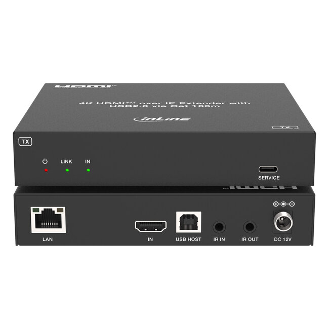 InLine® KVM Extender over IP, HDMI 4K/60Hz, 100m, Set