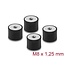 Delock Vibration Damper M8 x 1.25 mm D 40 x H 30 mm with 2 x internal thread 4 pieces black
