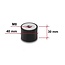 Delock Vibration Damper M8 x 1.25 mm D 40 x H 30 mm with 2 x internal thread 4 pieces black