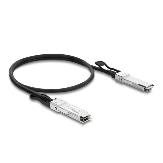 Delock Twinax Cable QSFP+ male to QSFP+ male 40 Gbps 1 m