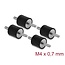 Delock Vibrationsdämpfer M4 x 0,7 mm D 15 x H 15 mm mit 2 x Außengewinde 4 Stück schwarz