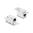 Delock RJ45 Coupler Cat.6A jack to jack with dust protection cap for DIN rail mounting grey