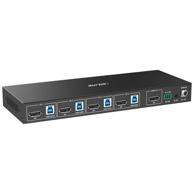 InLine® KVM Switch, 4x1, DP 4K/60Hz, USB 3.2 Hub