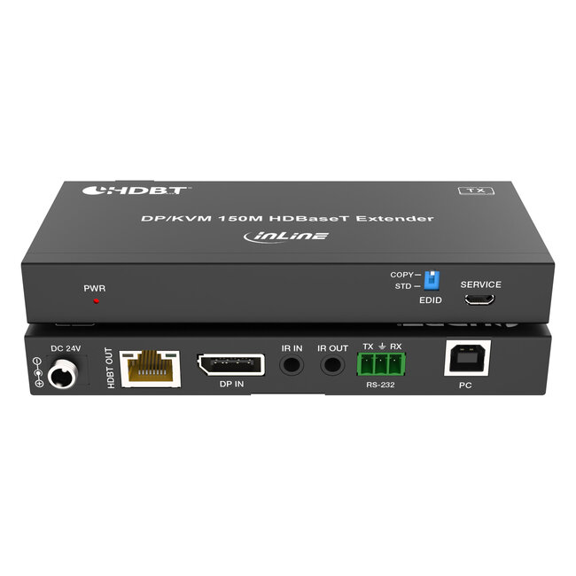 InLine® KVM Extender, DP 4K/60Hz, HDBaseT, 100m, Set
