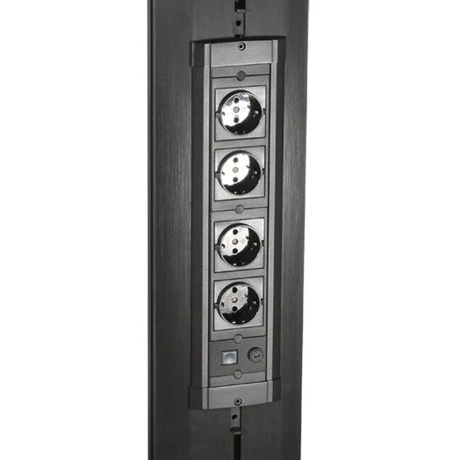 M Public Display Stand Pillar 210 Black, incl. 220V Power Rail