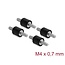 Delock Vibration Damper M4 x 0.7 mm D 10 x H 10 mm with 2 x external thread 4 pieces black