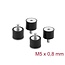 Delock Vibration Damper M5 x 0.8 mm D 20 x H 15 mm with internal and external thread 4 pieces black