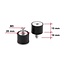 Delock Vibration Damper M5 x 0.8 mm D 20 x H 15 mm with internal and external thread 4 pieces black