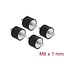 Delock Vibrationsdämpfer M6 x 1 mm D 20 x H 15 mm mit 2 x Außengewinde 4 Stück schwarz
